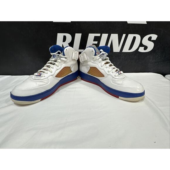 Jordan 5 Fusion Varsity Red Blue Ribbon 318608 162 Mens Size 12 Varsity - Picture 8 of 11